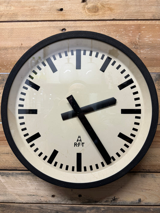 1950s East German Industrial Factory Clock By RFT