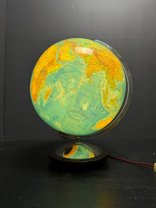 Vintage 1960s German Columbus Duo Glass Globe Lamp