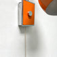 1960s Retro Orange & Chrome Wall Lamp