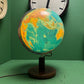 Vintage 1980s German Welt Im Raum Duo Glass Globe Lamp