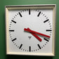 Large Czech Industrial 1970s Square Factory Clocks By Pragotron