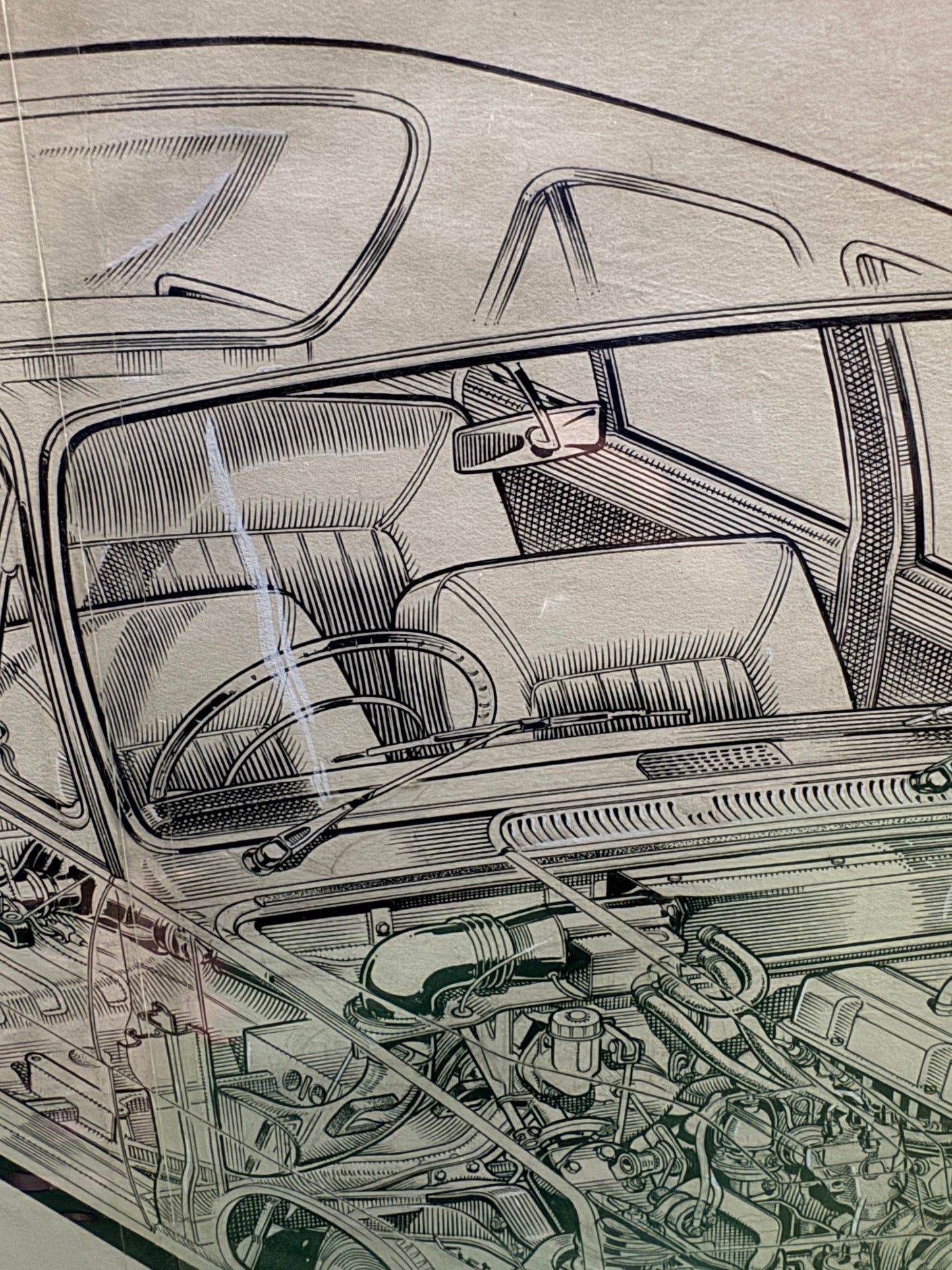 Vauxhall Victor Pen & Ink Cutaway By Brian Hatton 1965