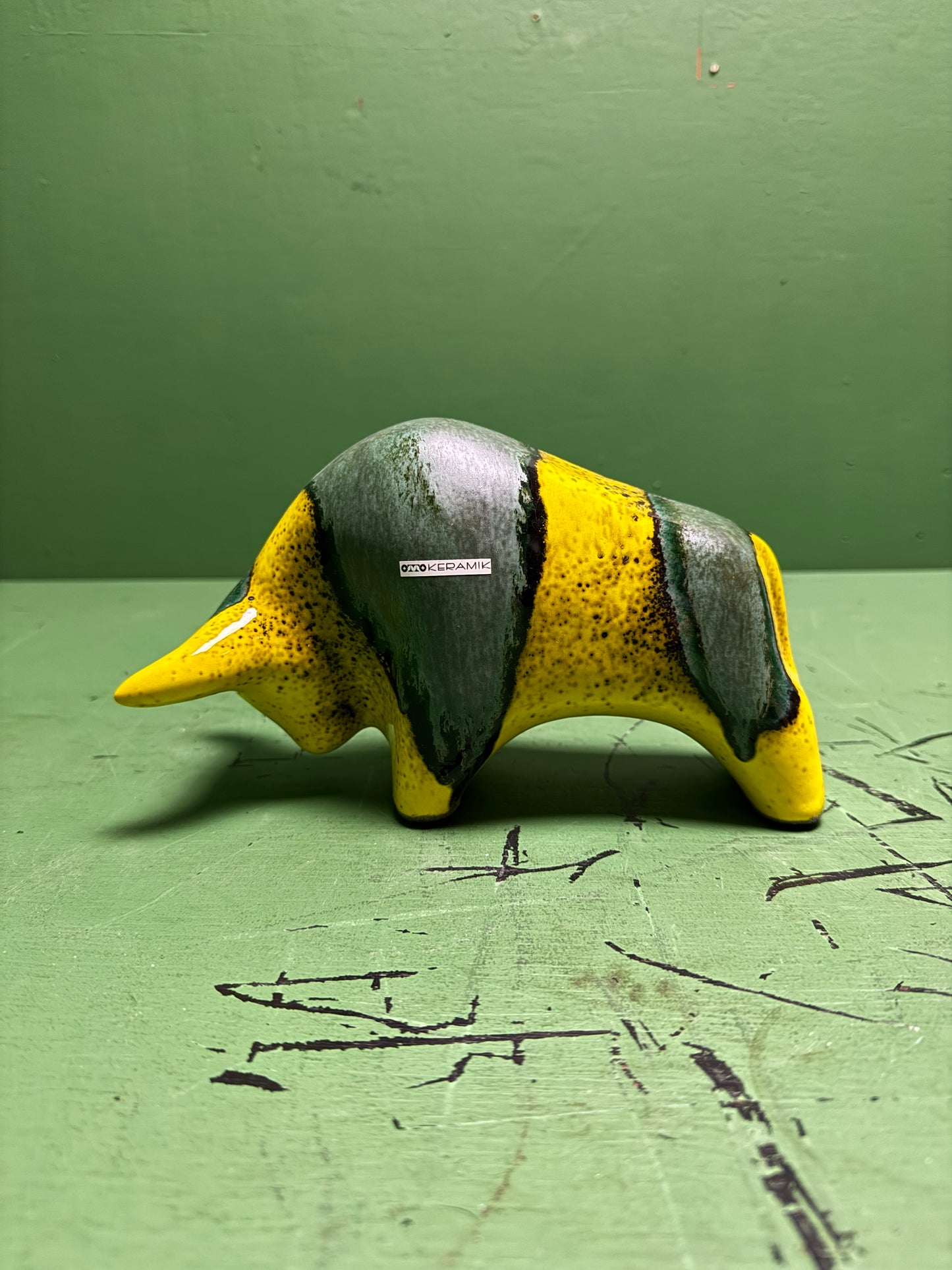 Otto Keramik Classic Ceramic Bull West German Pottery Fat Lava