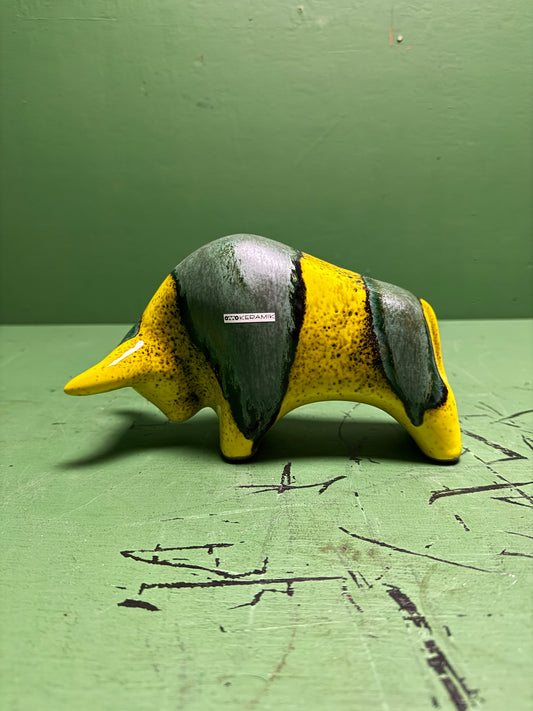 Otto Keramik Classic Ceramic Bull West German Pottery Fat Lava