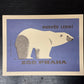 Limited Edition Czech Match Box Art Poster 85 of 240 Zoo Praha Polar Bear