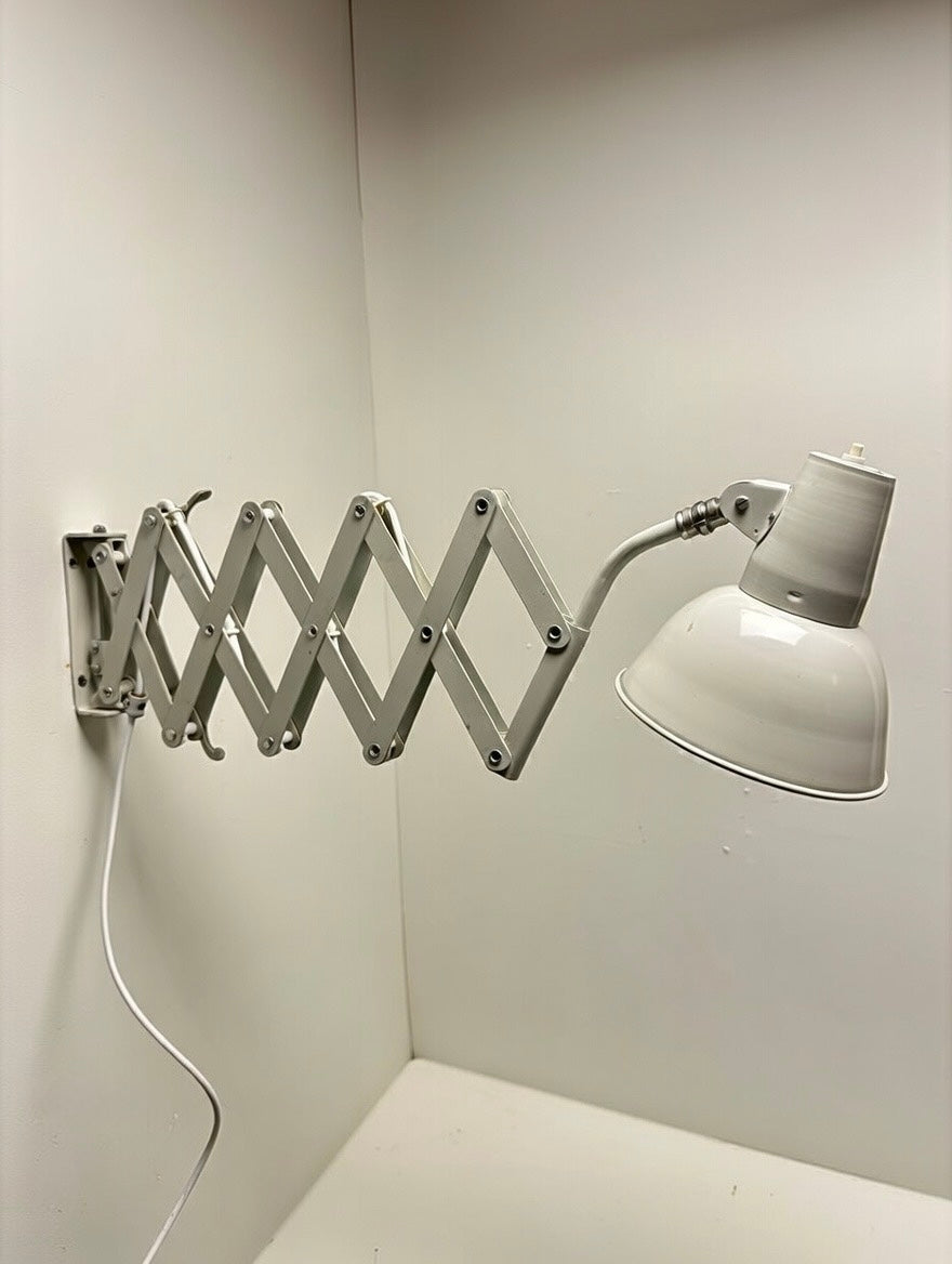 1970s Industrial Scissor Lamp By SIS Germany.