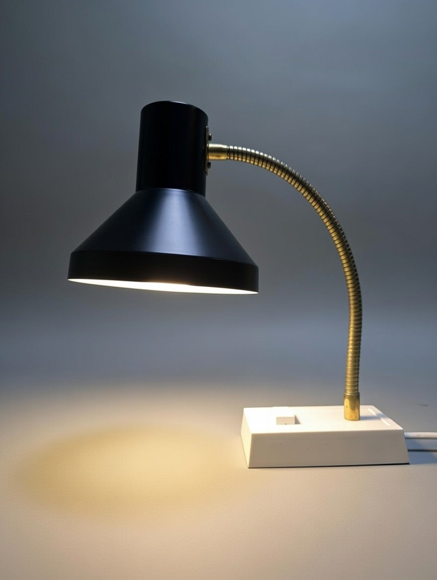1970s German Retro Gooseneck Table Lamp