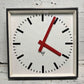 Large Czech Industrial 1970s Square Factory Clocks By Pragotron