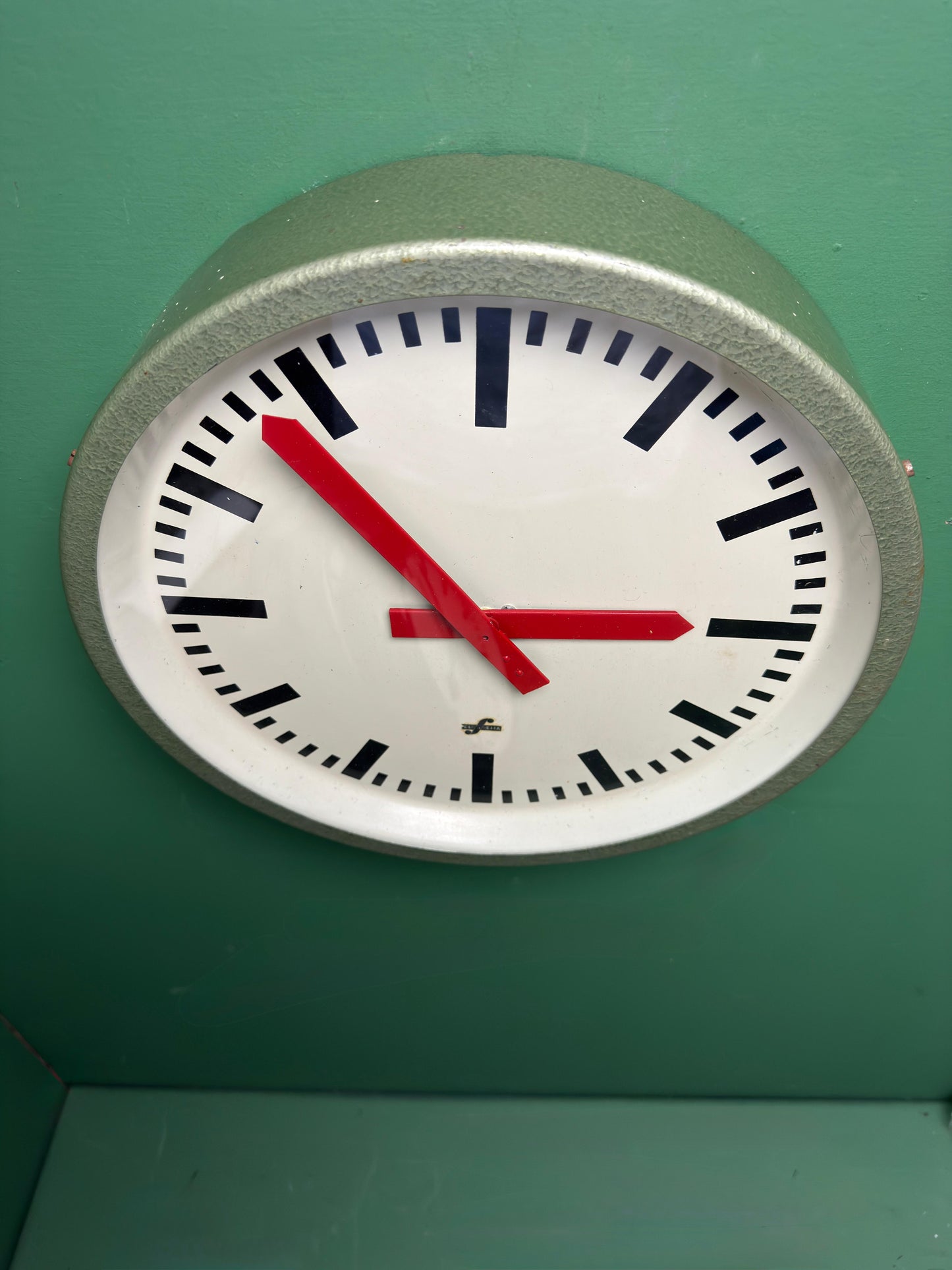 1960's East German Industrial Factory / Office Clocks By Elfema