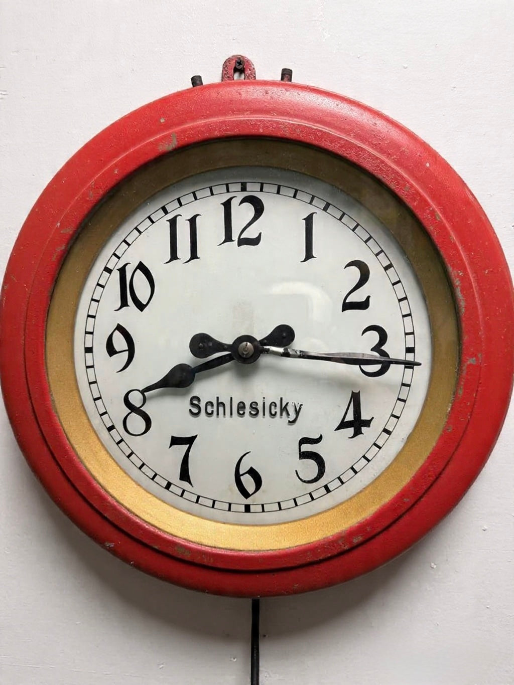 Early 1900s CTW Shop Clock From Renowned Watchmaker & Dealer F.Schlesicky