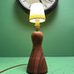 Mid Century 1960s Scandinavian Turned Teak Table Lamp