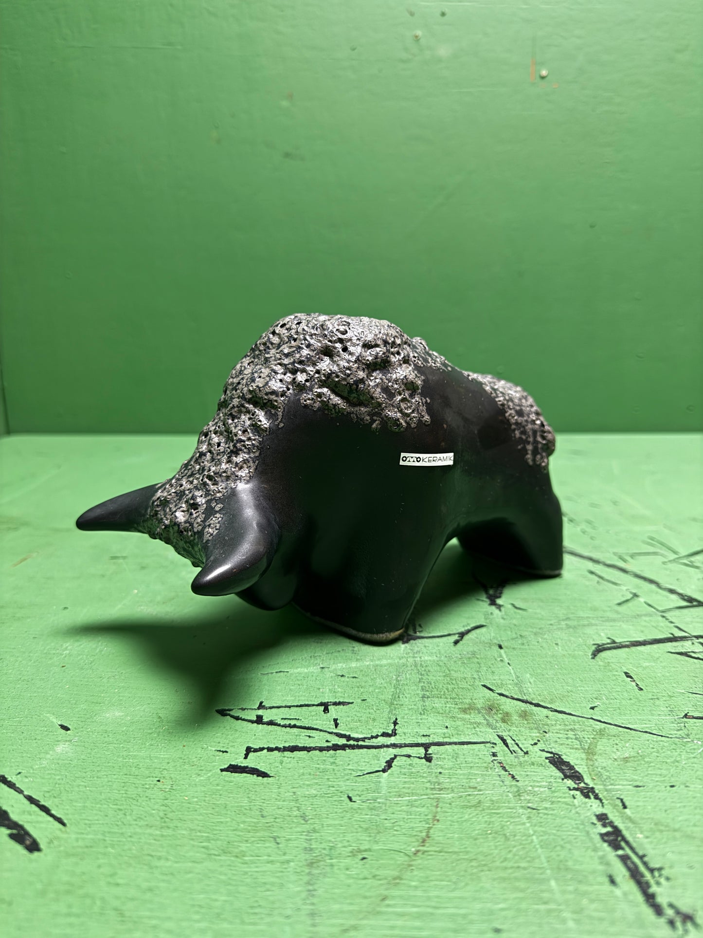 Otto Keramik Classic Ceramic Bull West German Pottery Fat Lava