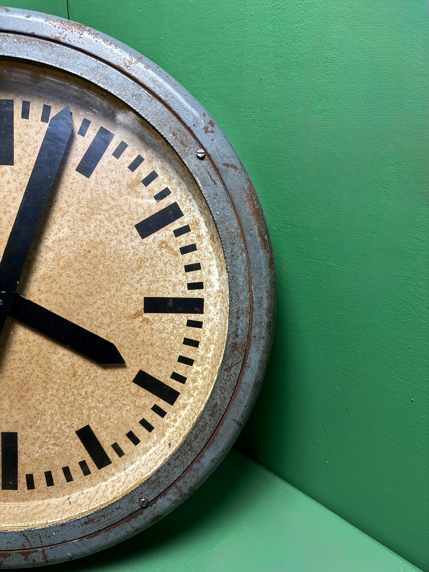 Very Large 1930s Pre War German Railway Clock