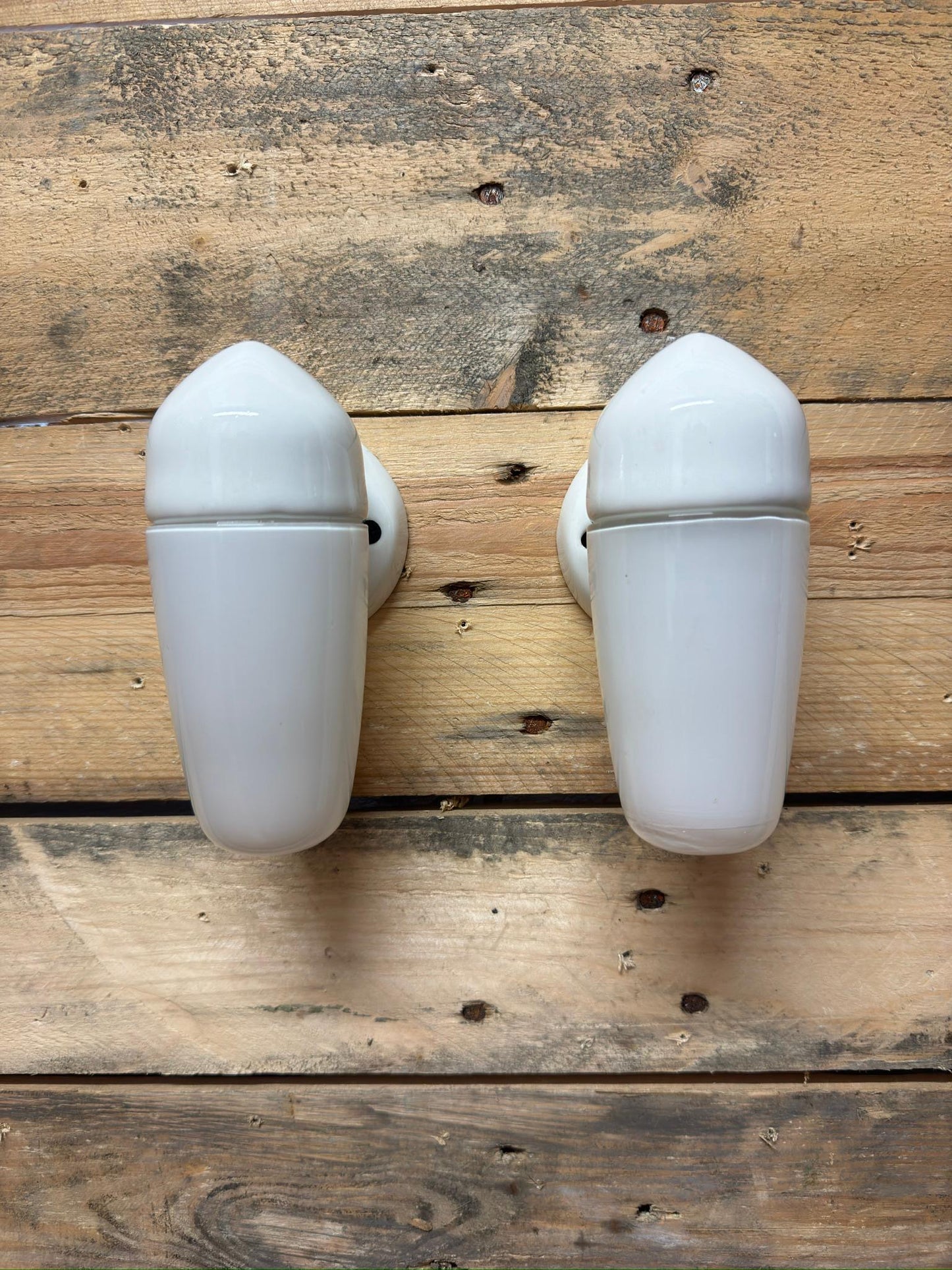 1950s Porcelain & Opaline Glass Bathroom Lights By Sigvard Bernadotte For IFO