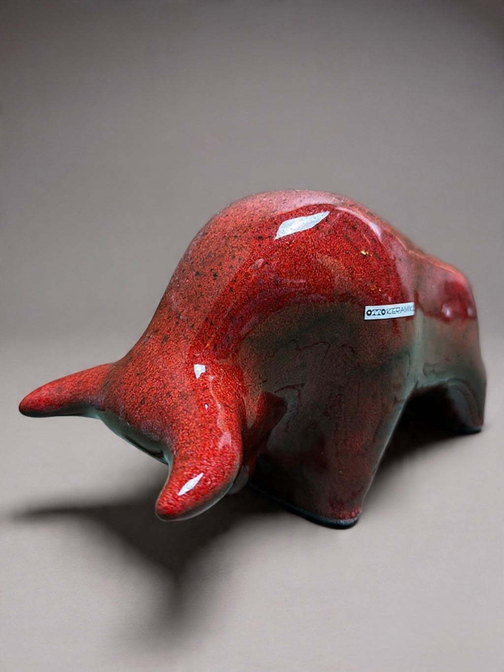 Otto Keramik Classic Ceramic Bull West German Pottery Fat Lava