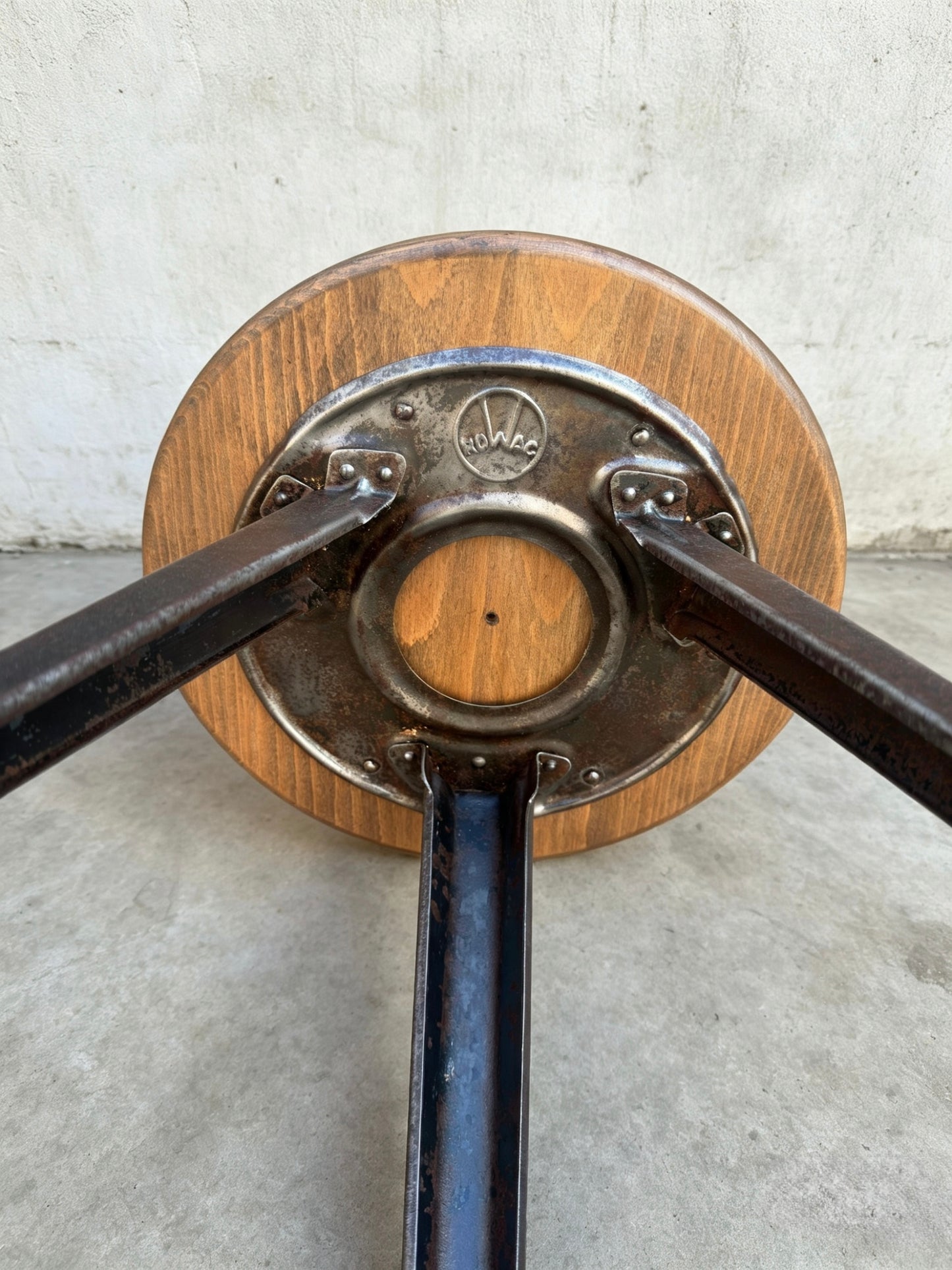 1930s Industrial Work Stool By Rowac