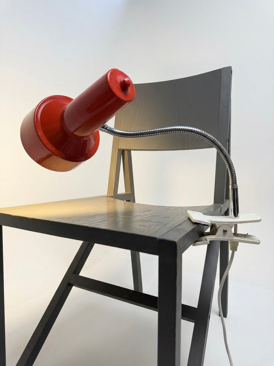 1970s Bright Orange Clamp Lamps Germany