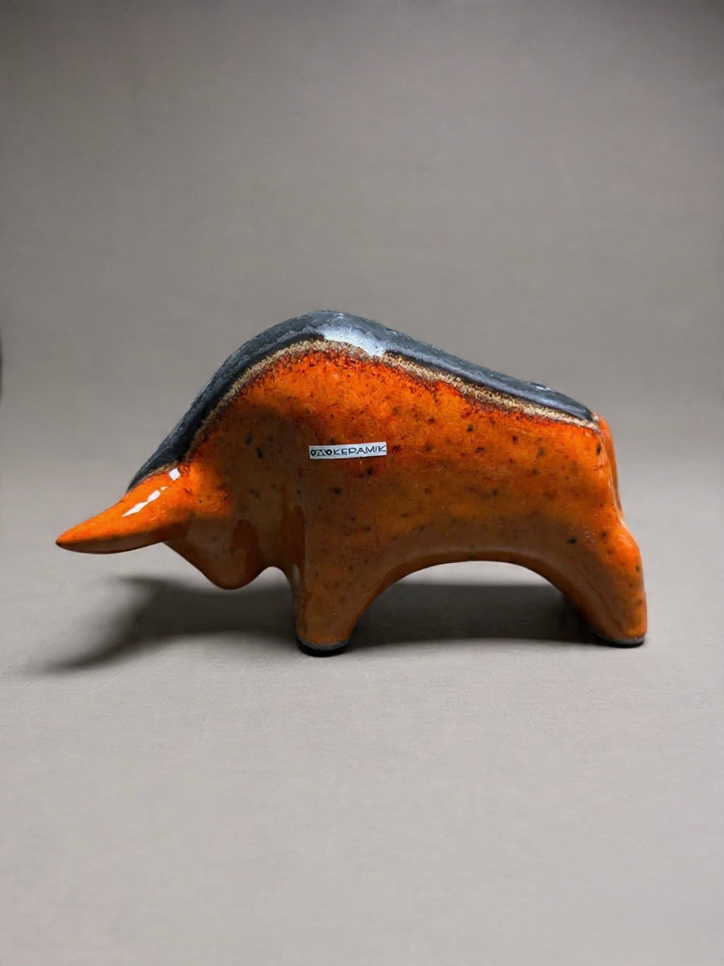 Otto Keramik Classic Ceramic Bull West German Pottery Fat Lava