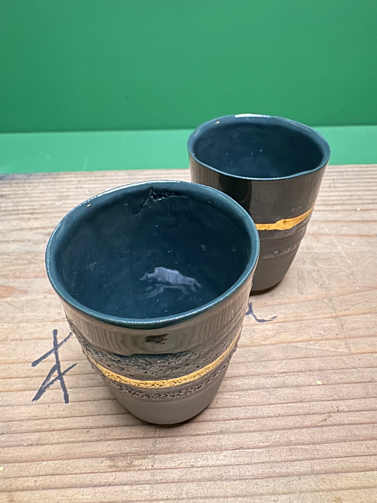 Hand Made Turkish Coffee / Espresso Cups By Renowned Design Ceramicist Saliha Kartal
