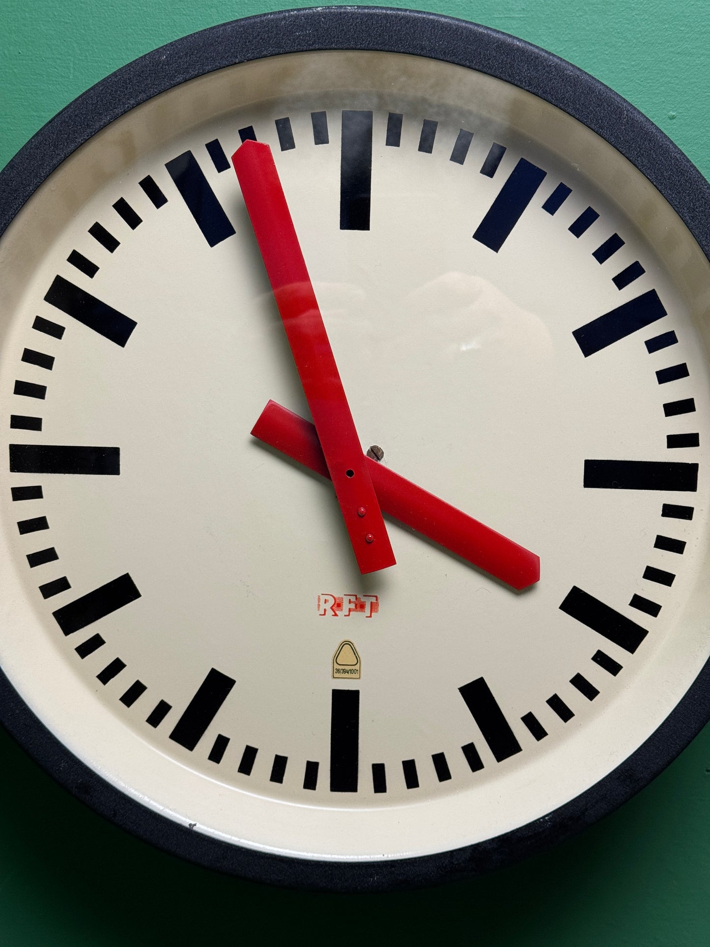 1950s East German Industrial Factory Clock By RFT