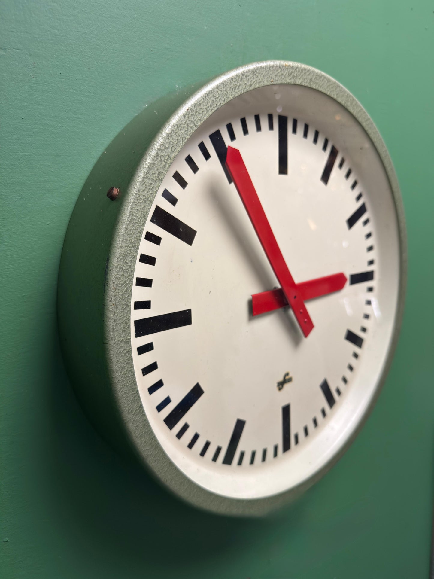 1960's East German Industrial Factory / Office Clocks By Elfema