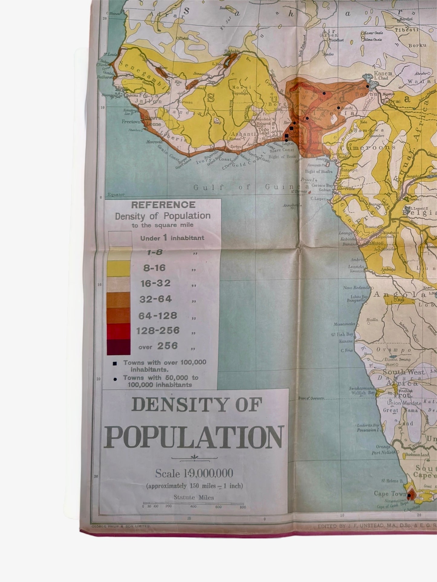 Philips Comparative Wall Atlas Of Africa Circa 1950s
