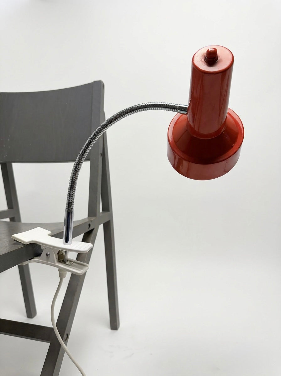 1970s Bright Orange Clamp Lamps Germany