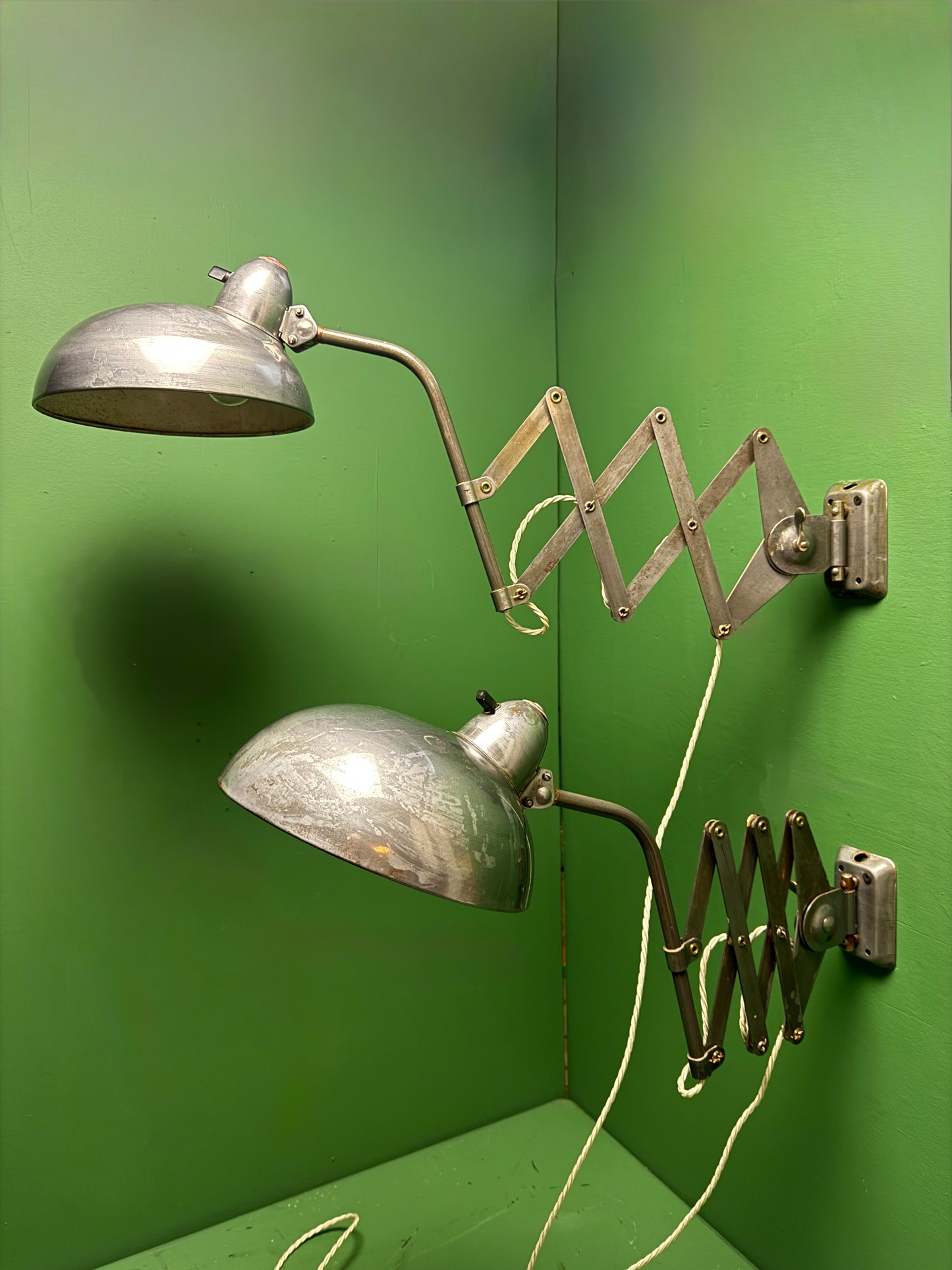1950s Industrial Scissor Lamps By Helo Leuchten