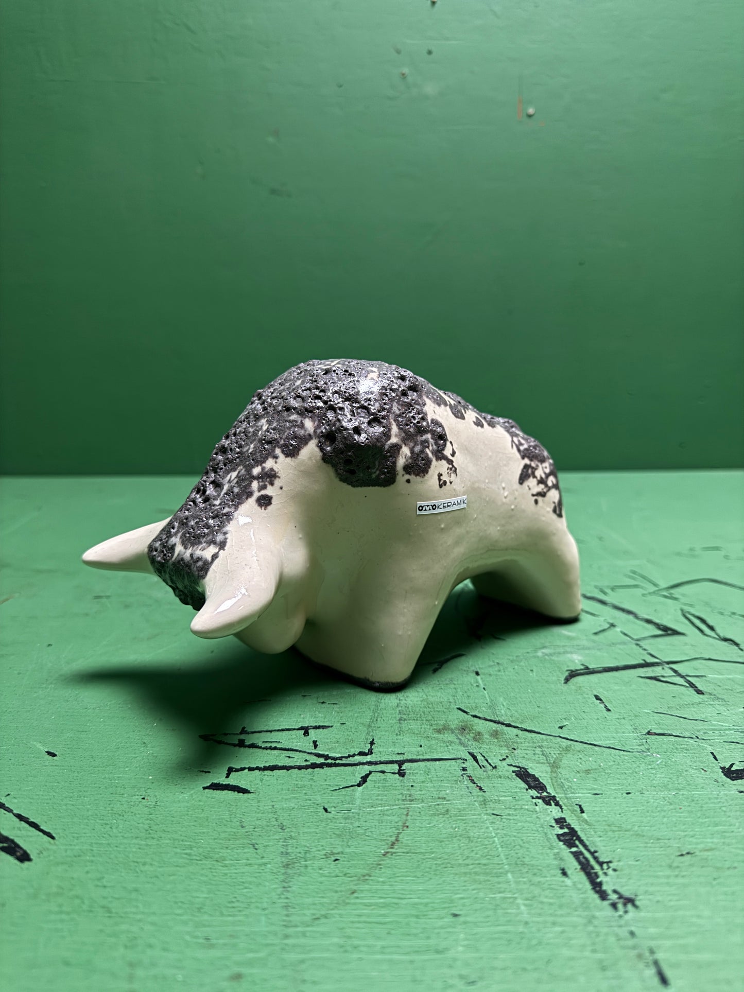 Otto Keramik Classic Ceramic Bull West German Pottery Fat Lava