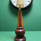 Mid Century 1960s Scandinavian Turned Teak Table Lamp