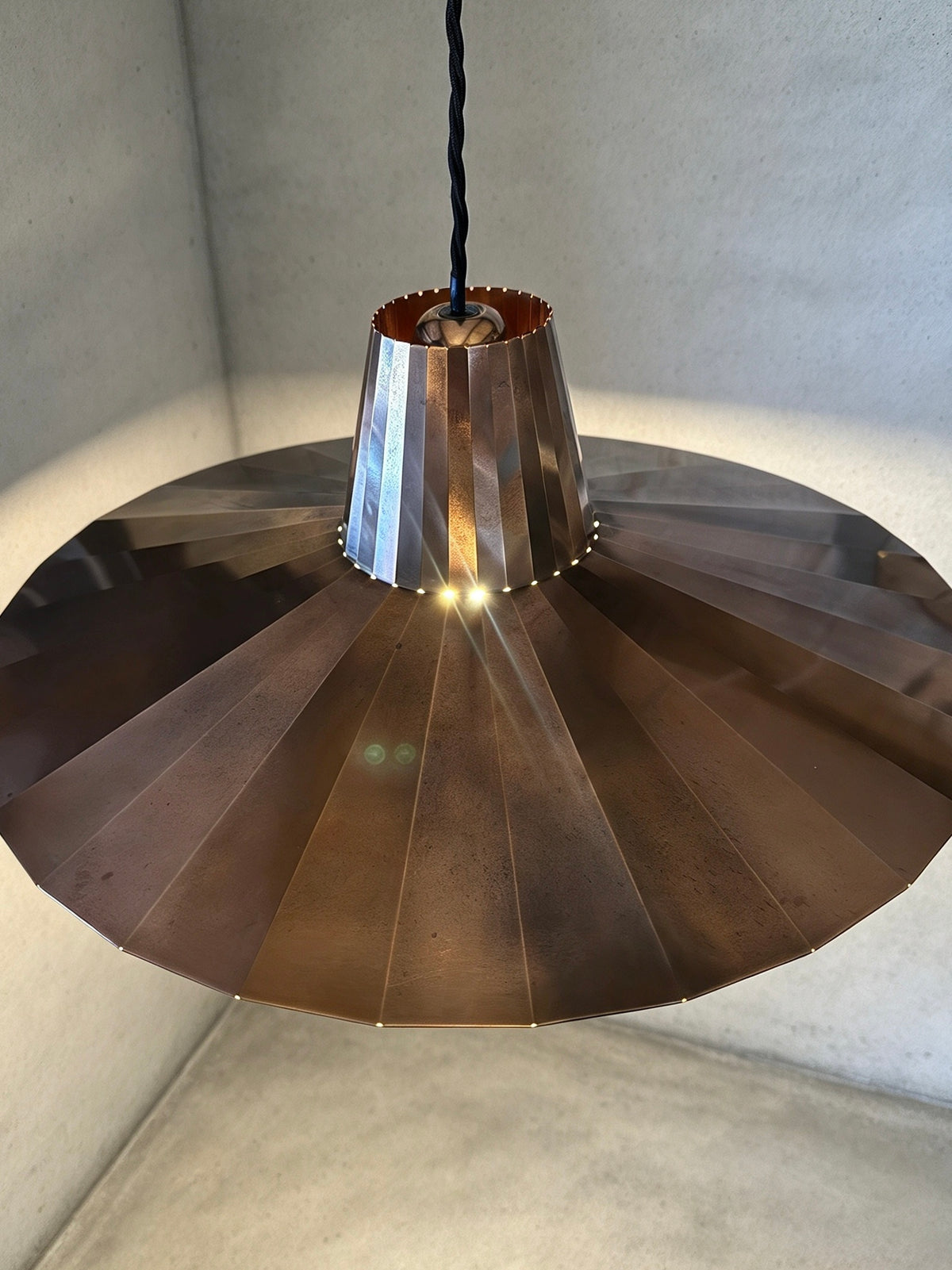 Copper Pendant Light Model CL-30 By David Derksen Design