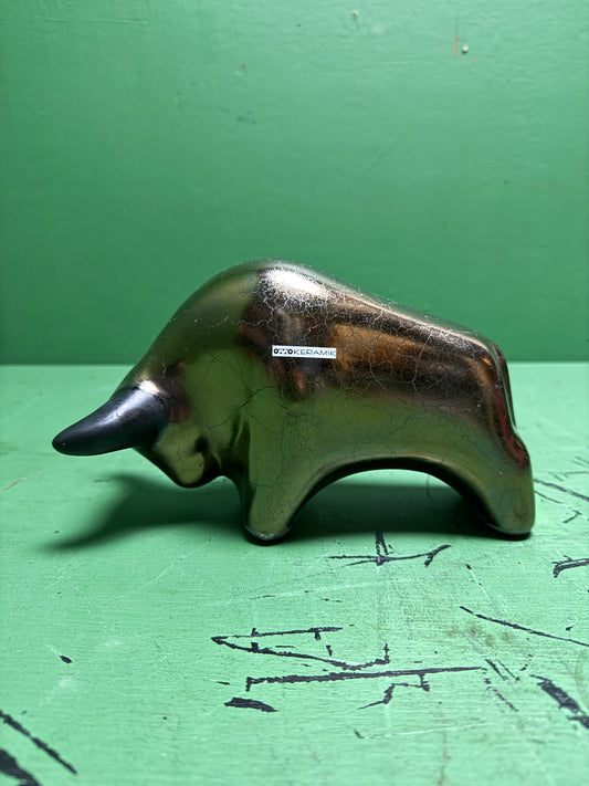 Otto Keramik Classic Ceramic Bull West German Pottery Fat Lava