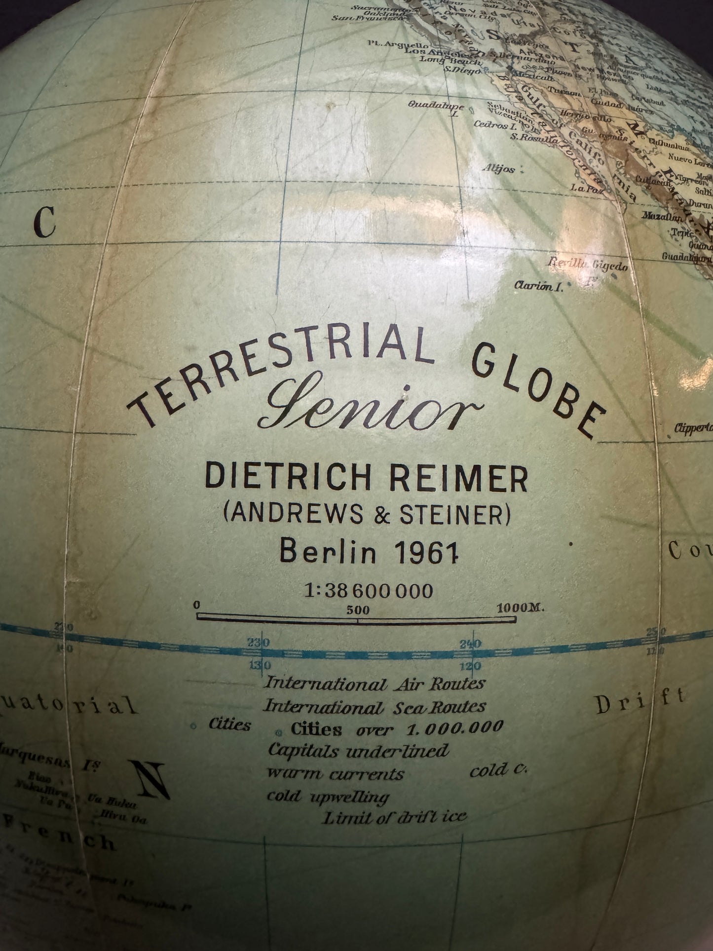 Dietrich Reimer Andrews & Steiner Glass Globe Lamp Berlin 1961