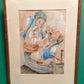 Framed Watercolour Attributed To Karelin Mitrich 1920s