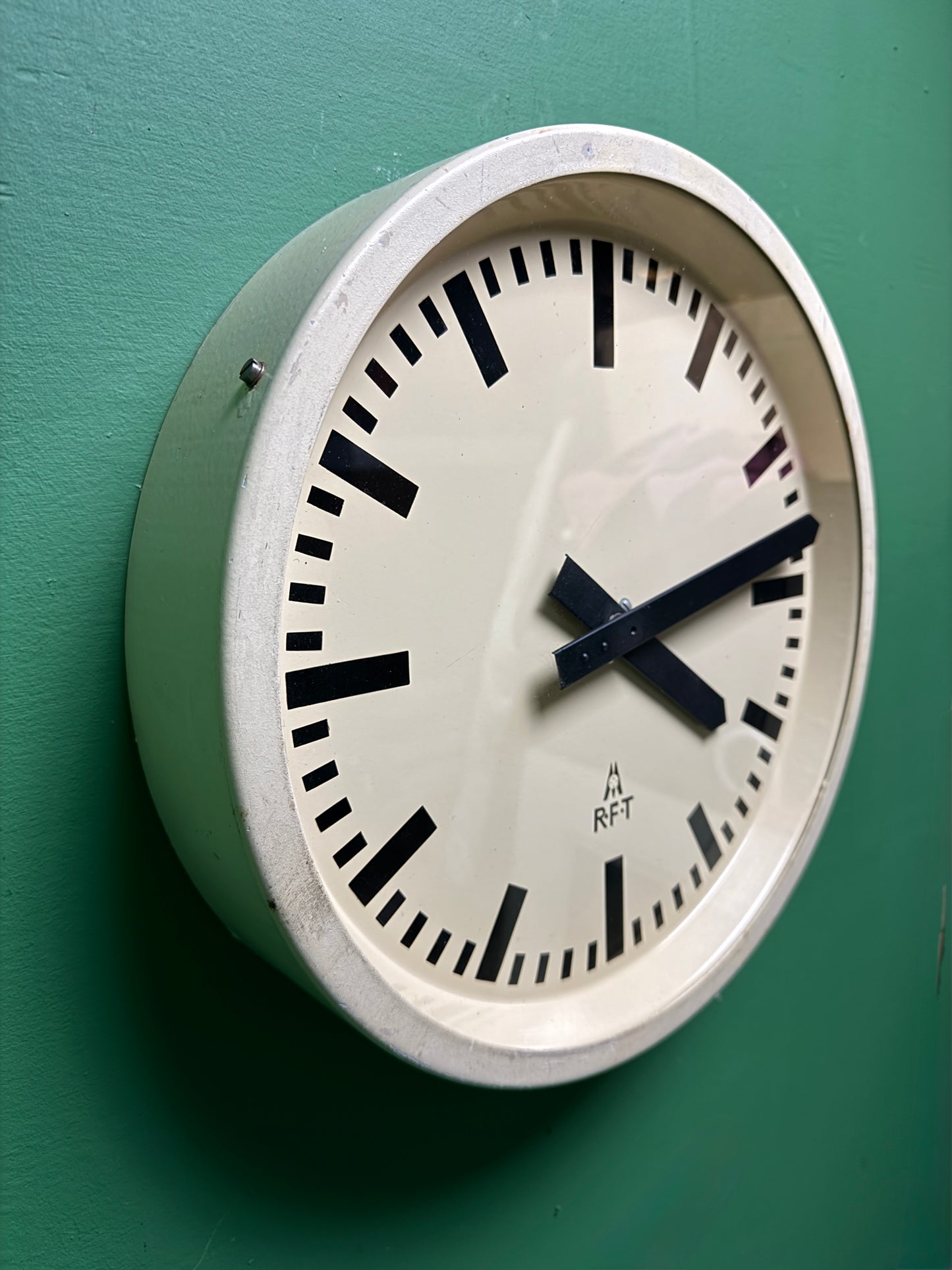 1950s East German Industrial Factory Clock By RFT