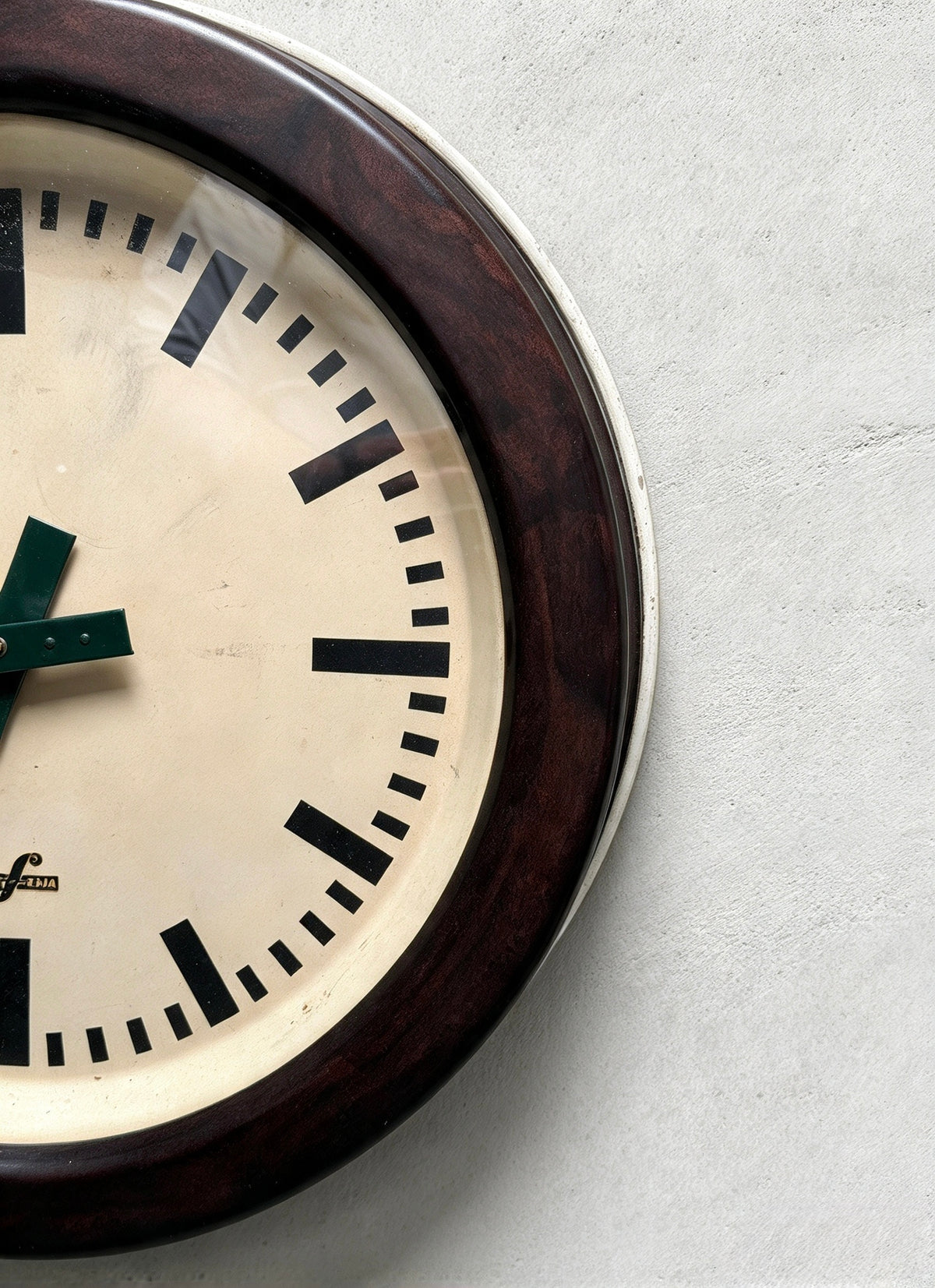 Large 1960's East German Industrial Factory Clocks By Elfema
