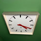 Large Czech Industrial 1970s Square Factory Clocks By Pragotron