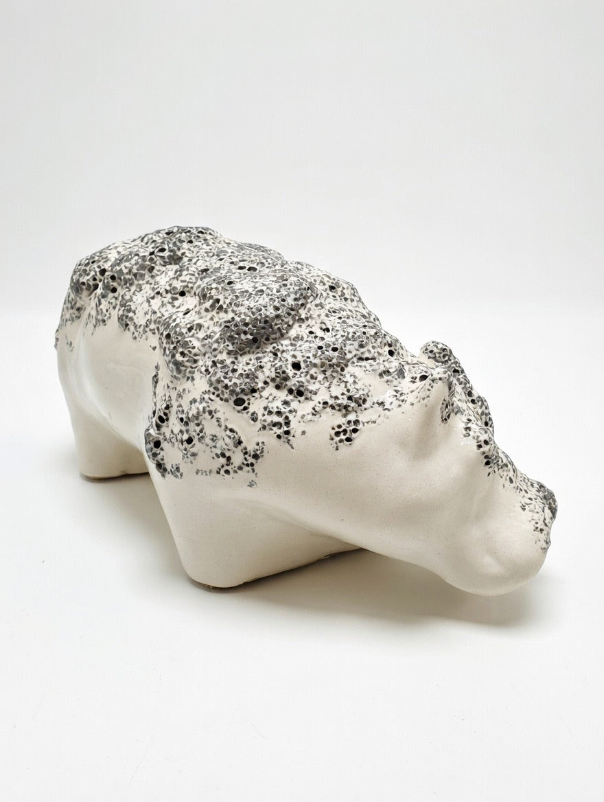 Otto Keramik Ceramic Hippopotamus West German Pottery Fat Lava