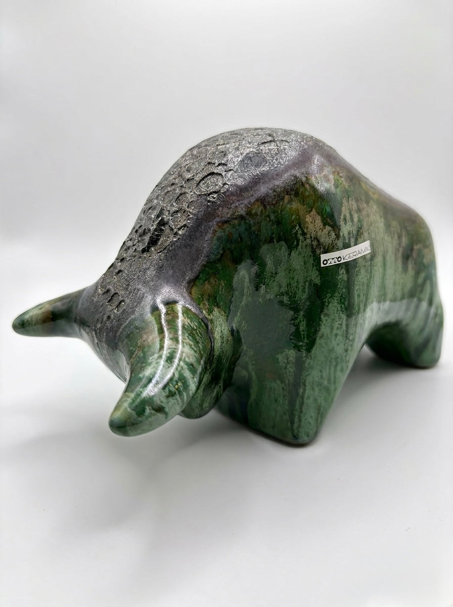 Otto Keramik Classic Ceramic Bull West German Pottery Fat Lava