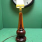Mid Century 1960s Scandinavian Turned Teak Table Lamp