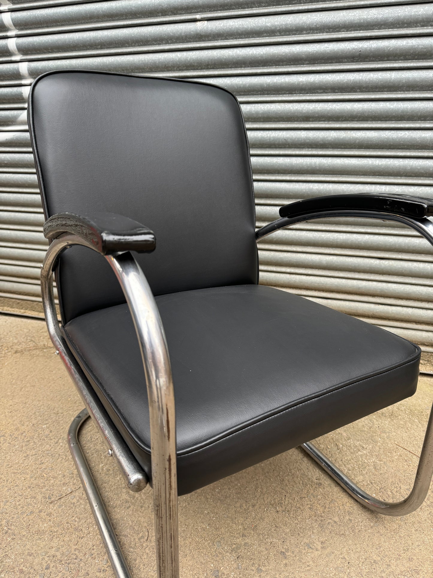 1930s Bauhaus Tubular Steel Arm Chair By Mauser Werke Waldeck Model RS7