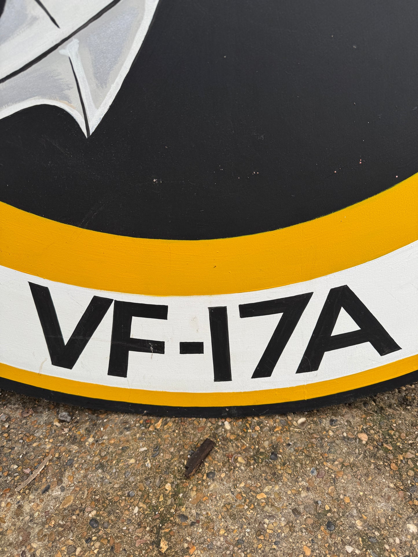 WW2 American Air Force VF-17A Nose Art Hand Painted On Board