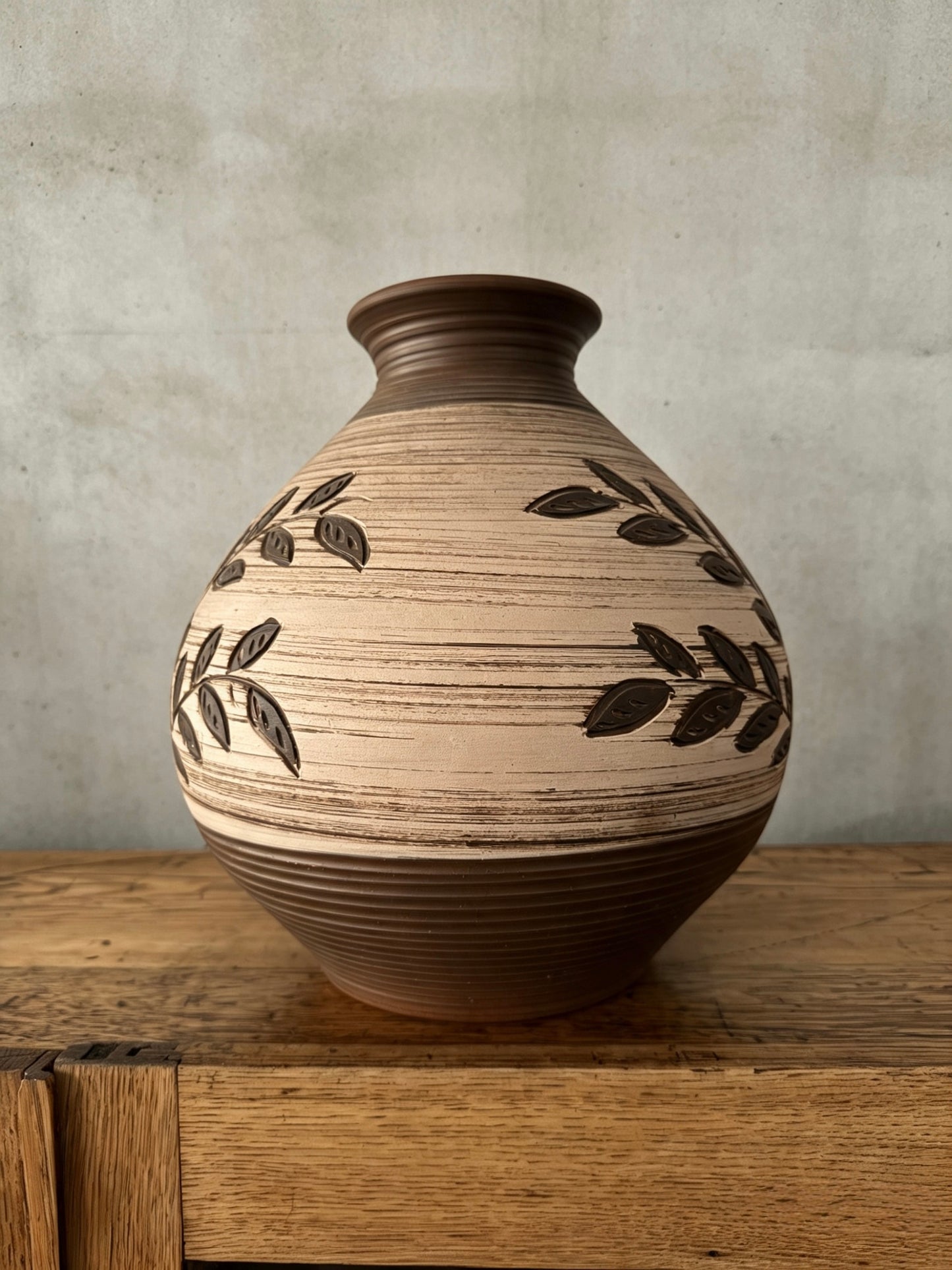 1960s Terracotta Vase Studio Pottery West German Pottery