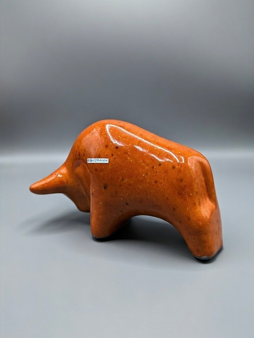 Otto Keramik Classic Ceramic Bull West German Pottery Fat Lava