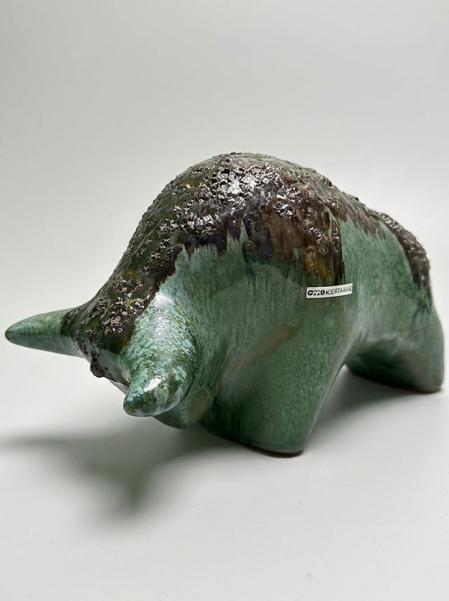 Otto Keramik Classic Ceramic Bull West German Pottery Fat Lava