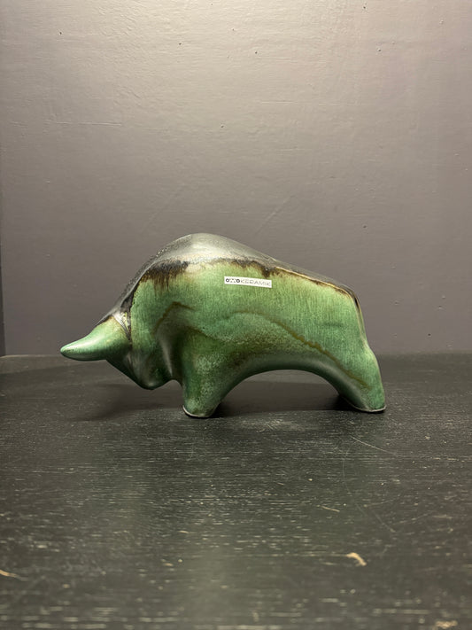 Otto Keramik Large Ceramic Bull West German Pottery Fat Lava
