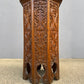 1950s Octaginal Hand Carved Walnut Turkish Table.