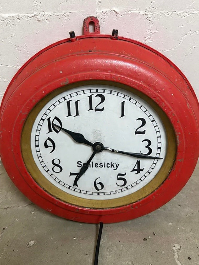 Early 1900s CTW Shop Clock From Renowned Watchmaker & Dealer F.Schlesicky