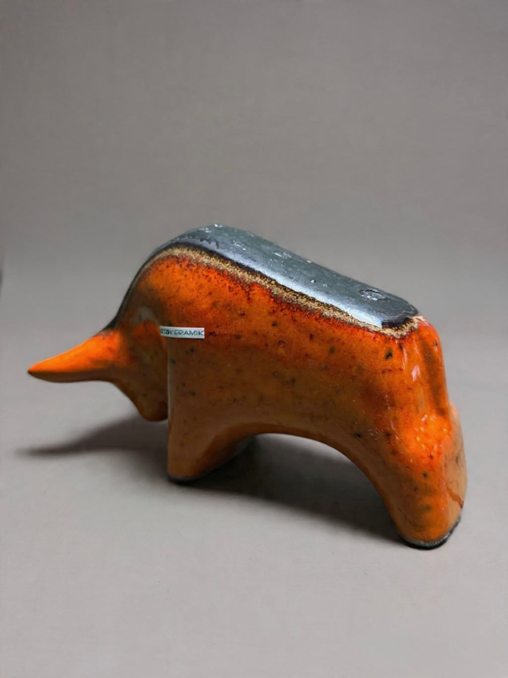 Otto Keramik Classic Ceramic Bull West German Pottery Fat Lava