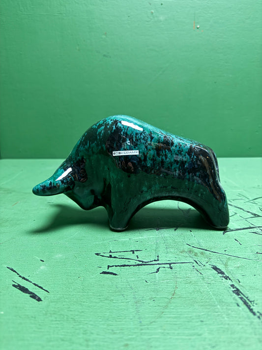 Otto Keramik Classic Ceramic Bull West German Pottery Fat Lava